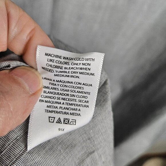 [g] George‎ Classic Fit Button-Up Shirt Men's Size 3XL Long Sleeve Oxford Gray - Picture 7 of 10